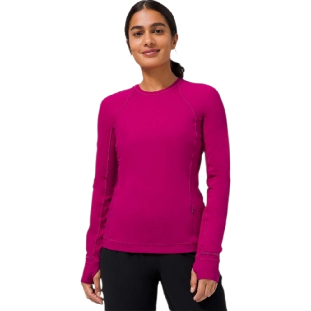 Lululemon Runderful Long Sleeve Deep Fuschia